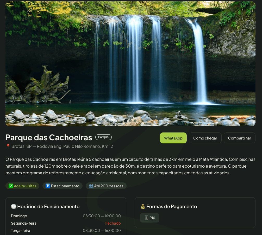 Perfil de produtor na plataforma Rota Rural